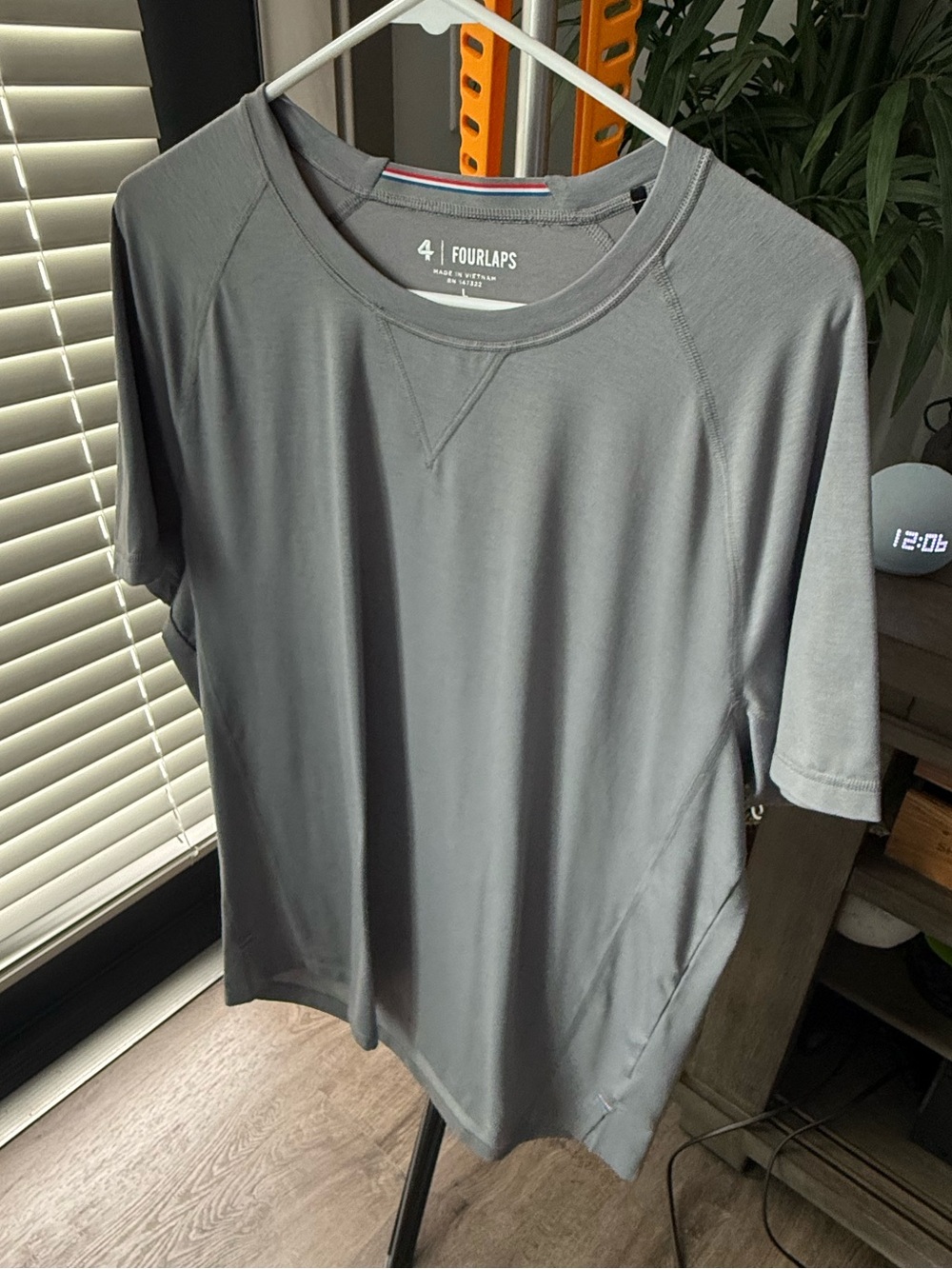 Fourlaps Men's Short Sleeve Crew Tee in Charcoal Gray